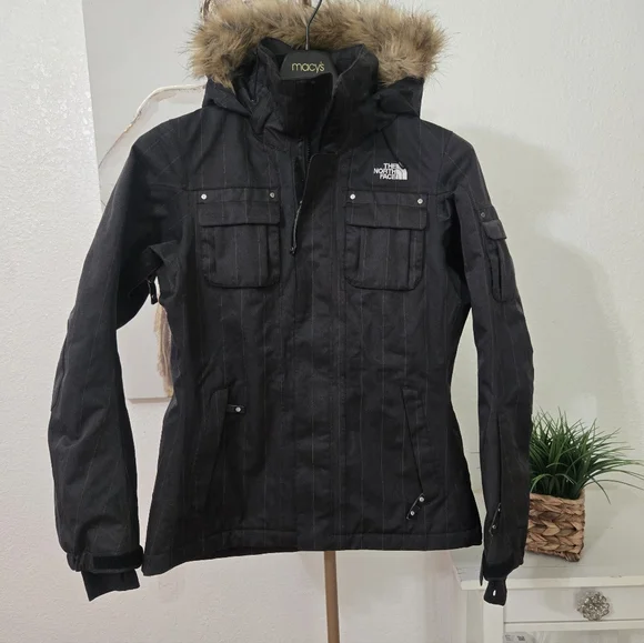 Women's The North Face Parka Jacket With Hood Color Grey Size Medium - Picture 6 of 11